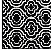 Transitional moroccan trellis area rug in black and white by Modway additional picture 3