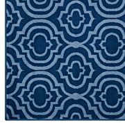 Transitional moroccan trellis area rug in moroccan blue and light blue by Modway additional picture 3