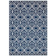 Transitional moroccan trellis area rug in morcoccan blue and ivory by Modway additional picture 7