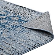 Moroccan blue distressed floral lattice contemporary area rug by Modway additional picture 4