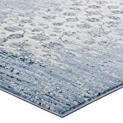 Distressed floral lattice contemporary area rug in moroccan blue and ivory by Modway additional picture 5