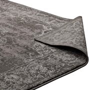 Rustic vintage ornate floral medallion area rug in antique light and dark brown by Modway additional picture 5