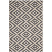 Geometric diamond trellis indoor and outdoor area rug in gray and beige by Modway additional picture 8