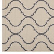 Wave abstract trellis indoor and outdoor area rug in beige and gray by Modway additional picture 7