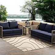 Swirl abstract indoor and outdoor area rug in light and dark beige by Modway additional picture 2