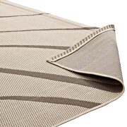 Swirl abstract indoor and outdoor area rug in light and dark beige by Modway additional picture 5