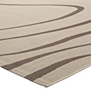 Swirl abstract indoor and outdoor area rug in light and dark beige by Modway additional picture 6