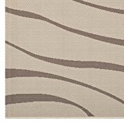 Swirl abstract indoor and outdoor area rug in light and dark beige by Modway additional picture 7
