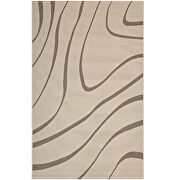 Swirl abstract indoor and outdoor area rug in light and dark beige by Modway additional picture 8