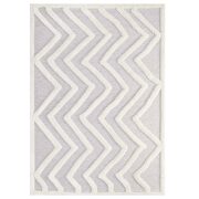 Pathway abstract chevron shag area rug in ivory and light gray by Modway additional picture 4