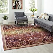 Transitional multicolored distressed vintage floral persian medallion area rug by Modway additional picture 2