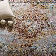 Transitional distressed floral persian medallion area rug by Modway additional picture 2