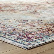 Transitional distressed floral persian medallion area rug by Modway additional picture 4