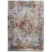 Transitional distressed floral persian medallion area rug by Modway additional picture 9
