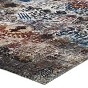 Transitional multicolored distressed vintage floral moroccan trellis area rug by Modway additional picture 4