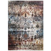 Transitional multicolored distressed vintage floral moroccan trellis area rug by Modway additional picture 6