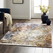 Distressed finish vintage floral moroccan trellis area rug by Modway additional picture 9