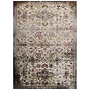 Distressed vintage floral moroccan trellis area rug by Modway additional picture 7
