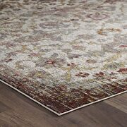 Multicolored distressed vintage floral moroccan trellis area rug by Modway additional picture 3