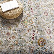 Distressed vintage floral lattice area rug by Modway additional picture 6