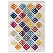 Multicolored abstract floral area rug by Modway additional picture 6