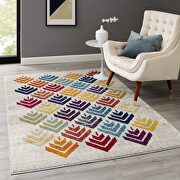 Multicolored abstract floral area rug by Modway additional picture 8