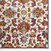 Ivory, blue, orange, yellow and red distressed vintage floral design lattice area rug by Modway additional picture 5