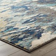 Contemporary modern abstract area rug in blue, tan and gray by Modway additional picture 2