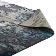 Contemporary modern abstract area rug in blue, tan and gray by Modway additional picture 5