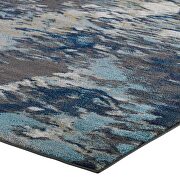 Contemporary modern abstract area rug in blue, tan and gray by Modway additional picture 6
