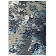 Contemporary modern abstract area rug in blue, tan and gray by Modway additional picture 8
