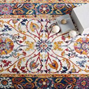 Multicolored distressed finish vintage floral persian medallion area rug by Modway additional picture 2
