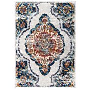 Multicolor distressed vintage floral persian medallion area rug by Modway additional picture 5
