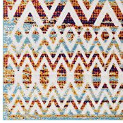 Multicolored diamond and chevron moroccan trellis indoor/ outdoor area rug by Modway additional picture 7