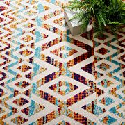 Multicolor diamond and chevron moroccan trellis indoor/ outdoor area rug by Modway additional picture 4