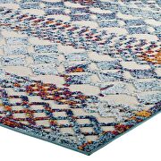Multicolored abstract diamond moroccan trellis indoor/outdoor area rug by Modway additional picture 5
