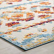 Multicolored abstract diamond moroccan trellis indoor and outdoor area rug by Modway additional picture 2