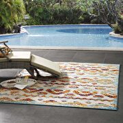 Multicolor abstract diamond moroccan trellis indoor and outdoor area rug by Modway additional picture 5