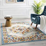 Distressed floral persian medallion indoor and outdoor area rug by Modway additional picture 9