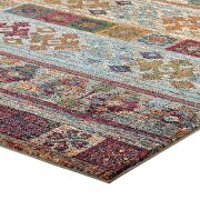 Distressed multicolored vintage floral lattice area rug by Modway additional picture 6