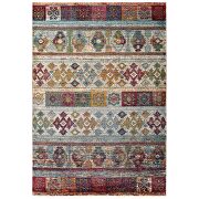 Distressed multicolored vintage floral lattice area rug by Modway additional picture 8