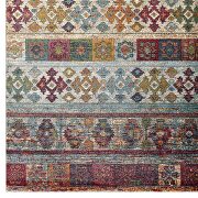 Distressed multicolor vintage floral lattice area rug by Modway additional picture 7