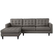 Granite upholstered fabric retro-style sectional sofa additional photo 3 of 3