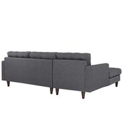 Gray upholstered fabric retro-style sectional sofa additional photo 4 of 3