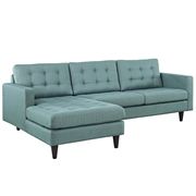 Laguna upholstered fabric retro-style sectional sofa additional photo 2 of 3