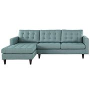 Laguna upholstered fabric retro-style sectional sofa additional photo 3 of 3