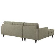 Oatmeal upholstered fabric retro-style sectional sofa additional photo 2 of 3