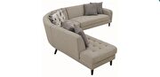 Polyester fabric left-facing gray quality sectional sofa by New Spec additional picture 2