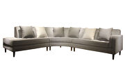 Polyester fabric left-facing gray quality sectional sofa by New Spec additional picture 3