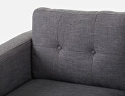 Movable headrests dark gray fabric left-facing sectional sofa additional photo 2 of 4